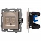 Розетка двойная RJ-12 и Ethernet RJ-45, без рамки Arlight 49850 SCT