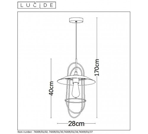 Подвесной светильник Lucide 74309/01/02 Masson Подвесной светильник Lucide 74309/01/02 Masson