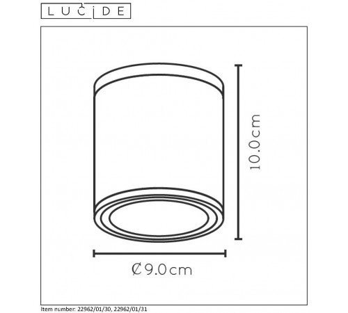 Накладной светильник Lucide 22962/01/31 Aven Накладной светильник Lucide 22962/01/31 Aven