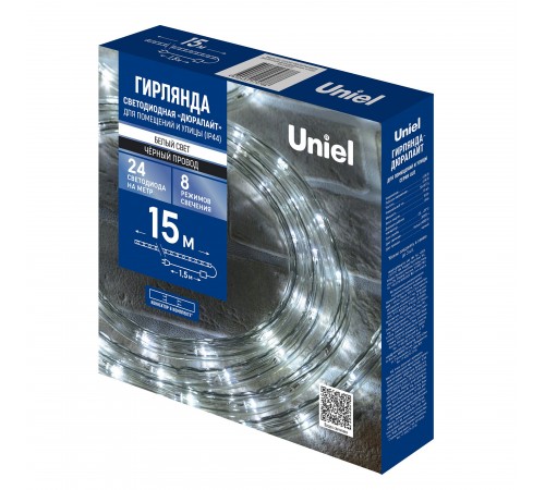 Шнур световой Uniel UL-00010907 ULD-D50 15M/С08 IP44 Шнур световой Uniel UL-00010907 ULD-D50 15M/С08 IP44