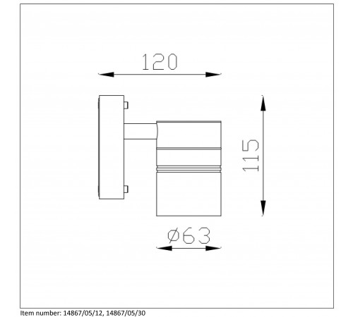 Светильник на штанге Lucide 14867/05/12 Arne-Led Светильник на штанге Lucide 14867/05/12 Arne-Led