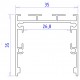 Короб накладной Ambrella Light GP2550BK Profile System GP