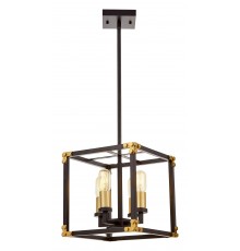 Люстра на штанге LUMINA DECO LDP 1140-4 BK+MD Waldorf