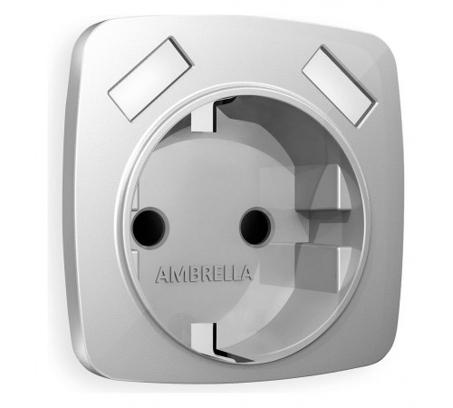 Накладка для розетки с заземлением и со шторками и 2хUSB type A Ambrella Volt OP4090 Quant Накладка для розетки с заземлением и со шторками и 2хUSB type A Ambrella Volt OP4090 Quant