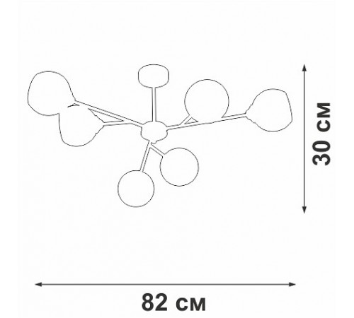 Люстра на штанге Vitaluce V3791-1/6PL V3791 Люстра на штанге Vitaluce V3791-1/6PL V3791