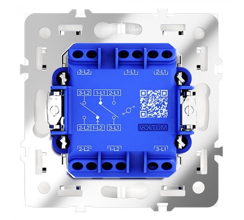 Выключатель проходной двухклавишный без рамки Voltum VLS020302 S70 Выключатель проходной двухклавишный без рамки Voltum VLS020302 S70