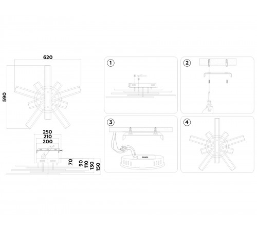 Потолочная люстра Ambrella Light FA8906 FA Потолочная люстра Ambrella Light FA8906 FA