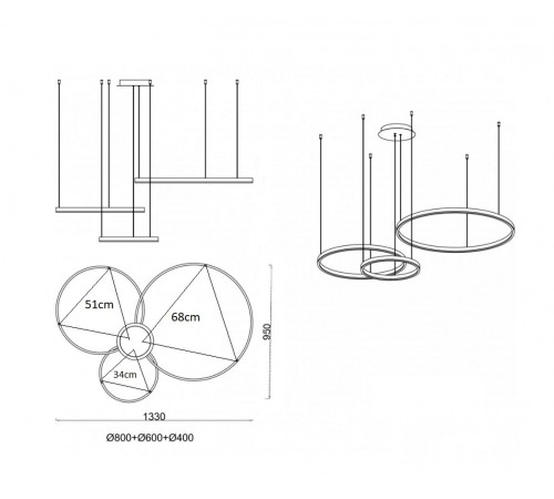Подвесной светильник Kink Light 08223,36PA(3000K) Тор Подвесной светильник Kink Light 08223,36PA(3000K) Тор