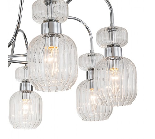 Люстра на штанге Escada 1141/8PL Chrome/Clear Gloss Люстра на штанге Escada 1141/8PL Chrome/Clear Gloss