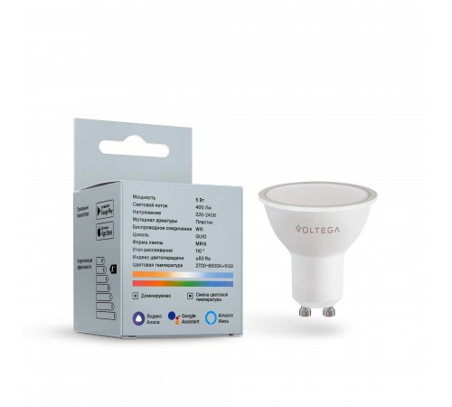 Лампа светодиодная с управлением через Wi-Fi Voltega 2426 Wi-Fi bulbs Лампа светодиодная с управлением через Wi-Fi Voltega 2426 Wi-Fi bulbs
