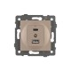 Механизм розетки 2хUSB type A и C Arlight 49841 SCT