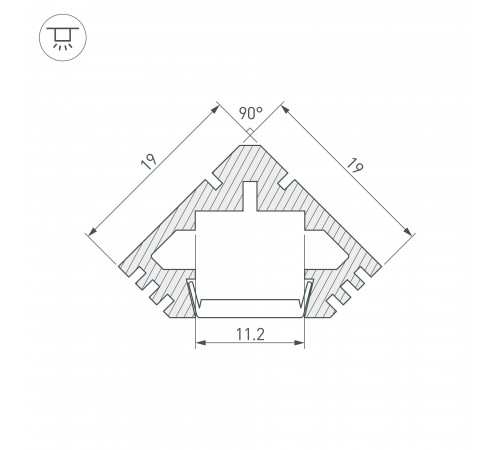 Профиль накладной угловой внутренний Arlight 018264 PDS45-T-2000 ANOD White Профиль накладной угловой внутренний Arlight 018264 PDS45-T-2000 ANOD White