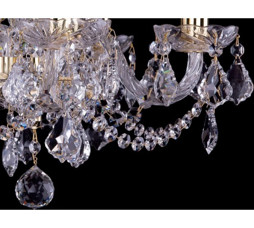 Подвесная люстра Bohemia Ivele Crystal 1402/5/141/G/Leafs 1402 Подвесная люстра Bohemia Ivele Crystal 1402/5/141/G/Leafs 1402