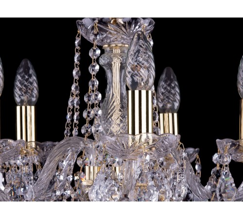 Подвесная люстра Bohemia Ivele Crystal 1402/5/141/G/Leafs 1402 Подвесная люстра Bohemia Ivele Crystal 1402/5/141/G/Leafs 1402