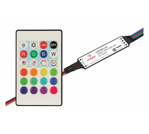 Контроллер-регулятор цвета RGB с пультом ДУ Arlight 031594 SMART Контроллер-регулятор цвета RGB с пультом ДУ Arlight 031594 SMART
