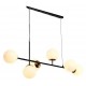 Подвесная люстра iLamp 9136P/6 BK-WH Golden