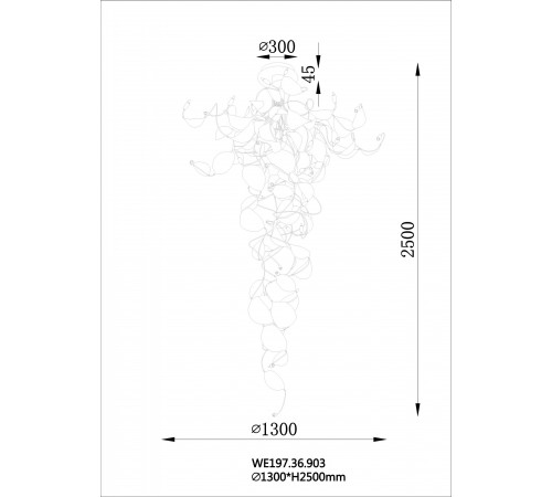 Подвесная люстра Wertmark WE197.36.903 Alessandra Подвесная люстра Wertmark WE197.36.903 Alessandra