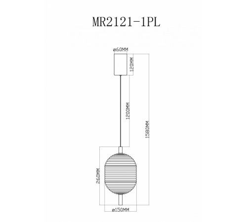 Подвесной светильник MyFar MR2121-1PL Claire Подвесной светильник MyFar MR2121-1PL Claire