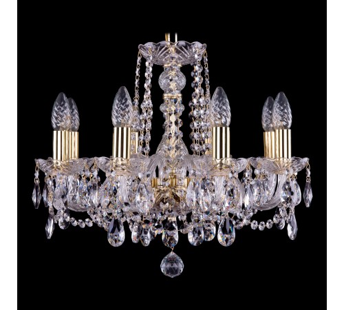 Подвесная люстра Bohemia Ivele Crystal 1402/8/160/G 1402 Подвесная люстра Bohemia Ivele Crystal 1402/8/160/G 1402