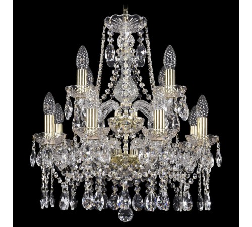 Подвесная люстра Bohemia Ivele Crystal 1413/8+4/165/2d/G 1413 Подвесная люстра Bohemia Ivele Crystal 1413/8+4/165/2d/G 1413