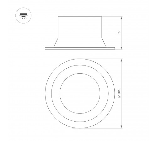 Встраиваемый светильник Arlight 035611 BREEZE