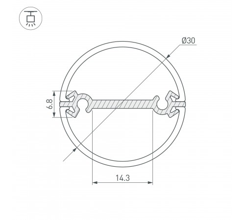 Профиль подвесной Arlight 029114 ROUND Профиль подвесной Arlight 029114 ROUND
