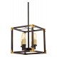 Люстра на штанге LUMINA DECO LDP 1140-4 BK+MD Waldorf
