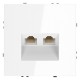 Розетка двойная Ethernet RJ-45 без рамки Voltum VLS060201 S70