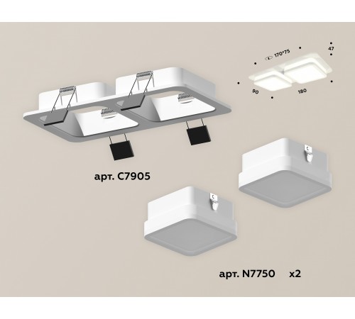 Встраиваемый светильник Ambrella Light XC7905012 XC Встраиваемый светильник Ambrella Light XC7905012 XC