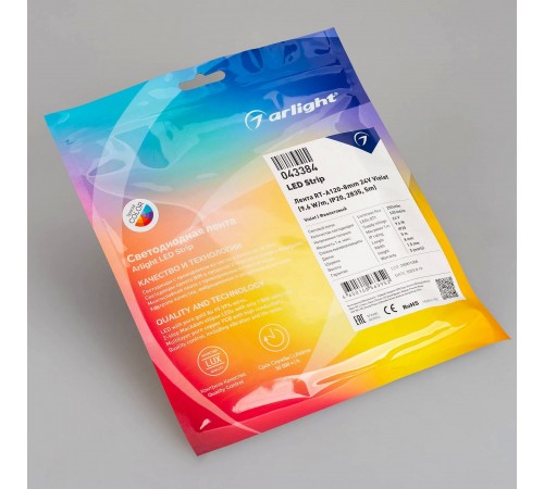 Лента светодиодная Arlight 043384 A120 24V 8mm 9.6 W/m