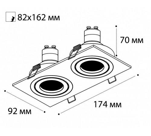 Встраиваемый светильник Italline SAG203-4 silver/silver SAG203-4