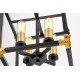 Люстра на штанге LUMINA DECO LDP 1140-4 BK+MD Waldorf