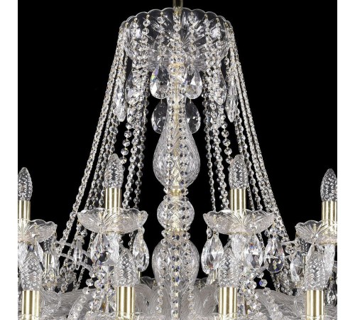 Подвесная люстра Bohemia Ivele Crystal 1411/24+12/460/G 1411