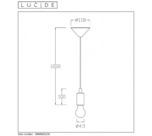 Подвесной светильник Lucide 08408/01/30 Fix Подвесной светильник Lucide 08408/01/30 Fix