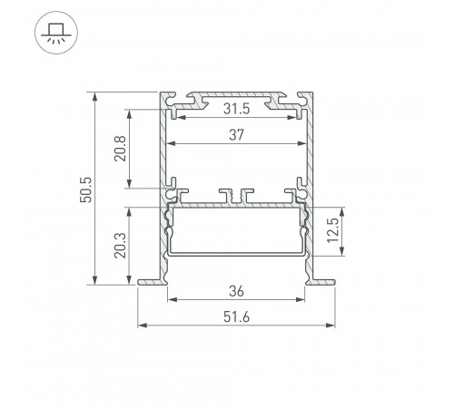 Профиль встраиваемый Arlight 044685 SL-LINIA Профиль встраиваемый Arlight 044685 SL-LINIA