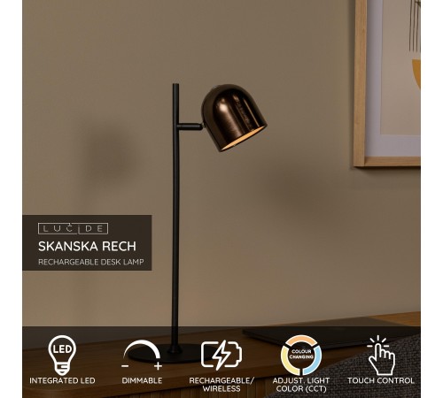 Настольная лампа декоративная Lucide 03649/03/96 Skanska Rech Настольная лампа декоративная Lucide 03649/03/96 Skanska Rech