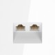 Розетка двойная Ethernet RJ-45 без рамки Voltum VLS060201 S70