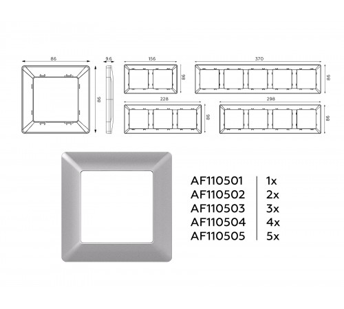 Рамка на 3 поста Ambrella Volt AF110503 Line Рамка на 3 поста Ambrella Volt AF110503 Line