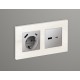Накладка для розетки type A и C Ambrella Volt AP5110 Quant