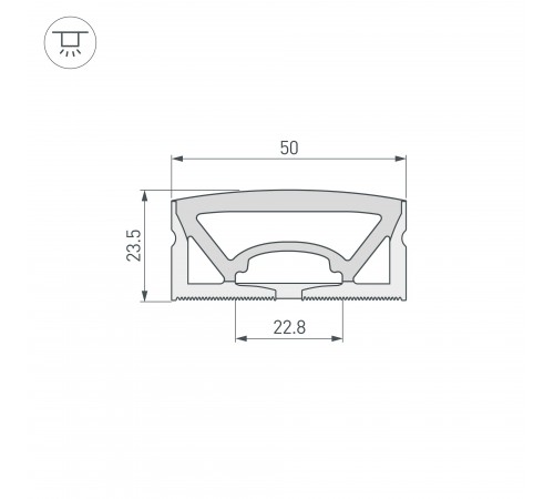 Профиль накладной гибкий Arlight 050136 WPH-FLEX Профиль накладной гибкий Arlight 050136 WPH-FLEX