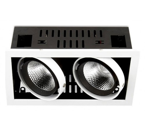Встраиваемый светильник Ambrella Light T812 BK/CH 2*12W 4200K T Встраиваемый светильник Ambrella Light T812 BK/CH 2*12W 4200K T