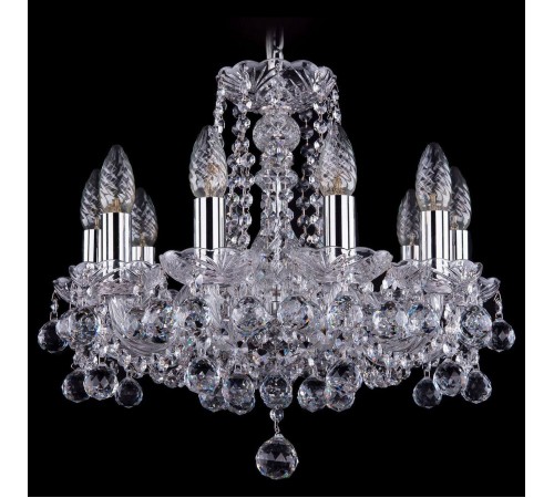 Подвесная люстра Bohemia Ivele Crystal 1402/10/141/Ni/Balls 1402 Подвесная люстра Bohemia Ivele Crystal 1402/10/141/Ni/Balls 1402
