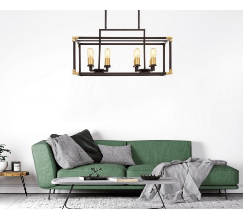 Подвесной светильник LUMINA DECO LDP 1140-8 BK+MD Waldorf Подвесной светильник LUMINA DECO LDP 1140-8 BK+MD Waldorf