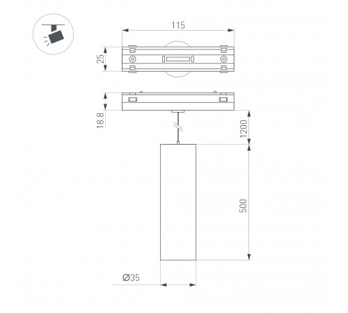 Подвесной светильник Arlight 044164 MAG-VIBE Подвесной светильник Arlight 044164 MAG-VIBE