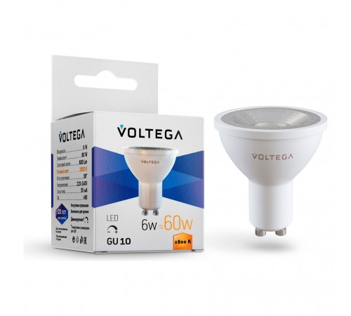 Лампа светодиодная Voltega 7108 Sofit dim GU10 Lens Лампа светодиодная Voltega 7108 Sofit dim GU10 Lens