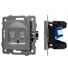 Розетка двойная RJ-12 и Ethernet RJ-45, без рамки Arlight 49851 SCT