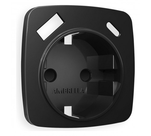 Накладка для розетки с заземлением и со шторками и 2хUSB type A и C Ambrella Volt OP8100 Quant