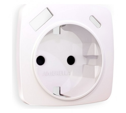 Накладка для розетки с заземлением и со шторками и 2хUSB type A и C Ambrella Volt OP2100 Quant