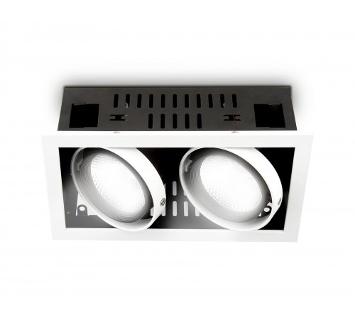 Встраиваемый светильник Ambrella Light T812 BK/CH 2*12W 4200K T Встраиваемый светильник Ambrella Light T812 BK/CH 2*12W 4200K T