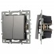 Выключатель двухклавишный без рамки Arlight 43726 SWT
